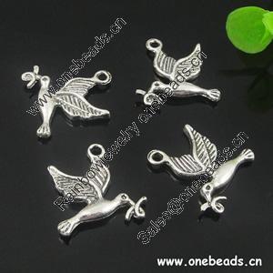 Pendant. Fashion Zinc Alloy jewelry findings. Animal 24x24mm. Sold by KG