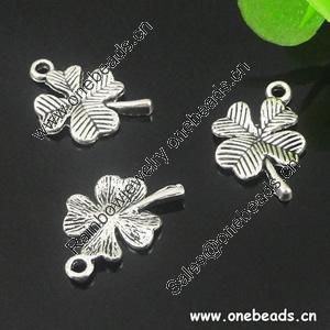 Pendant. Fashion Zinc Alloy jewelry findings. Flower 19x12mm. Sold by KG