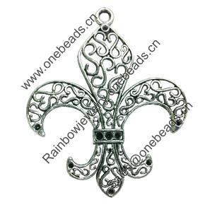 Pendant. Fashion Zinc Alloy jewelry findings. Anchor 75x60mm. Sold by Bag