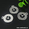Pendant. Fashion Zinc Alloy jewelry findings. Clock 21x25mm. Sold by KG
