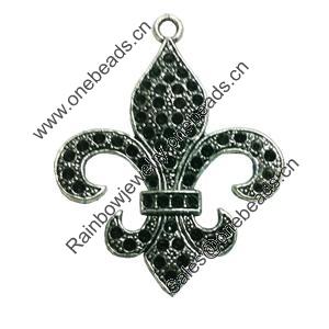 Pendant. Fashion Zinc Alloy jewelry findings. Anchor 45x35mm. Sold by Bag