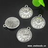 Pendant. Fashion Zinc Alloy jewelry findings. Clock 19x22mm. Sold by KG