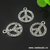 Pendant. Fashion Zinc Alloy jewelry findings. Peace 18x22mm. Sold by KG
