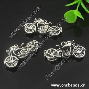 Pendant. Fashion Zinc Alloy jewelry findings. Motorcycle 33x17x8mm. Sold by KG