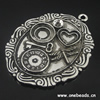 Pendant. Fashion Zinc Alloy jewelry findings. Flat Oval. 55x71mm. Sold by PC