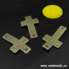 Connector. Fashion Zinc Alloy jewelry findings. Cross 50x29mm. Sold by Bag
