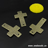 Connector. Fashion Zinc Alloy jewelry findings. Cross 50x29mm. Sold by Bag