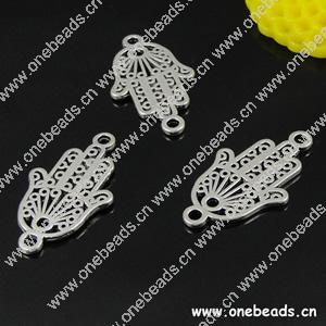 Connector. Fashion Zinc Alloy jewelry findings. Hand 27x15mm. Sold by KG