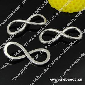 Connector. Fashion Zinc Alloy jewelry findings. "8" shape 30x12mm. Sold by KG