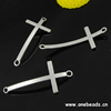 Connector. Fashion Zinc Alloy jewelry findings. Cross 55x24mm. Sold by KG
