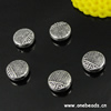 Beads. Fashion Zinc Alloy jewelry findings. Flat Round 10mm.Hole:1mm Sold by KG
