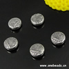 Beads. Fashion Zinc Alloy jewelry findings. Flat Round 10mm.Hole:1mm Sold by KG