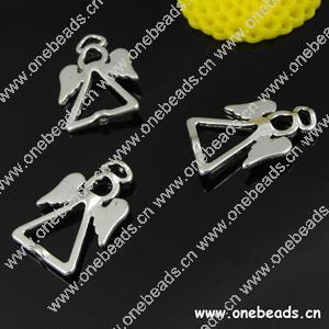 Beads. Fashion Zinc Alloy jewelry findings. Angel 26x19mm.Hole：2mm Sold by KG