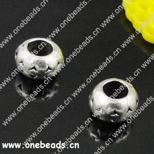 Europenan style Beads. Fashion jewelry findings. 6.5x9.5mm, Hole size:5mm. Sold by Bag