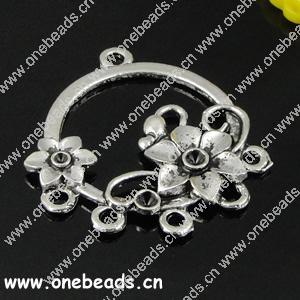 Connector. Fashion Zinc Alloy jewelry findings. Flower 33x34mm. Sold by Bag