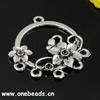 Connector. Fashion Zinc Alloy jewelry findings. Flower 33x34mm. Sold by Bag

