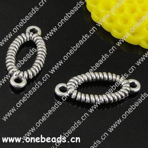 Connector. Fashion Zinc Alloy jewelry findings. Oval 9.5x21mm. Sold by Bag