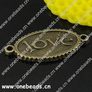 Message Connector. Fashion Zinc Alloy jewelry findings. 19.5x30mm. Sold by Bag