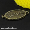 Message Connector. Fashion Zinc Alloy jewelry findings. 19.5x30mm. Sold by Bag
