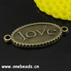 Message Connector. Fashion Zinc Alloy jewelry findings. 19.5x30mm. Sold by Bag