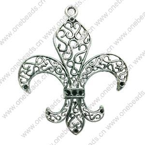 Pendant. Fashion Zinc Alloy jewelry findings. Anchor 75x60mm. Sold by Bag