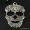 Pendant. Fashion Zinc Alloy jewelry findings. Skull 66x41mm. Sold by Bag
