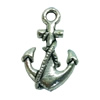 Pendant. Fashion Zinc Alloy jewelry findings. Anchor 19x12mm. Sold by Bag