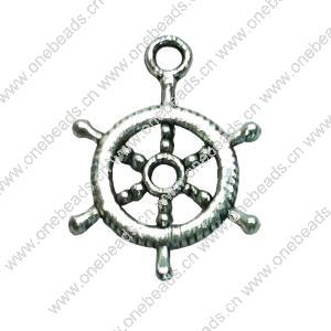 Pendant. Fashion Zinc Alloy jewelry findings. Whee 18x15mm. Sold by Bag
