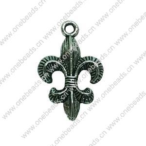 Pendant. Fashion Zinc Alloy jewelry findings. Anchor 23x15mm. Sold by Bag