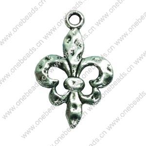 Pendant. Fashion Zinc Alloy jewelry findings. Anchor 25x15mm. Sold by Bag