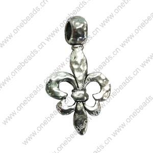Pendant. Fashion Zinc Alloy jewelry findings. Anchor 30x15mm. Sold by Bag