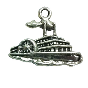 Pendant. Fashion Zinc Alloy jewelry findings. Boat 20x13mm. Sold by Bag