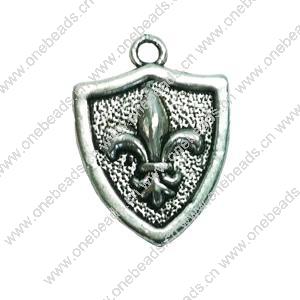 Pendant. Fashion Zinc Alloy jewelry findings. Anchor 22x15mm. Sold by Bag