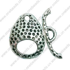 Clasps. Fashion Zinc Alloy jewelry findings. Loop:23x16mm Bar:26x7mm. Sold by KG