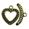 Clasps. Fashion Zinc Alloy jewelry findings. Loop:20x17mm Bar:20x10mm. Sold by KG