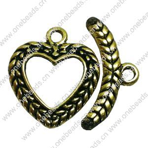 Clasps. Fashion Zinc Alloy jewelry findings. Loop:20x17mm Bar:20x10mm. Sold by KG