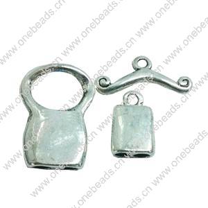 Clasps. Fashion Zinc Alloy jewelry findings. Loop:21x15mm. Bar:20x8mm. Sold by KG