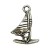 Pendant. Fashion Zinc Alloy jewelry findings. Boat 25x15mm. Sold by Bag
