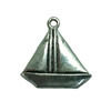 Pendant. Fashion Zinc Alloy jewelry findings. Boat 20x19mm. Sold by Bag