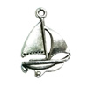 Pendant. Fashion Zinc Alloy jewelry findings. Boat 22x16mm. Sold by Bag