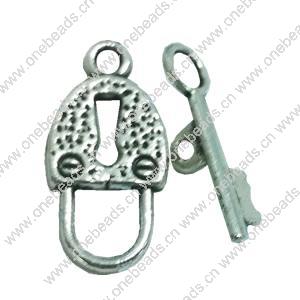 Clasps. Fashion Zinc Alloy jewelry findings. Loop:22x12mm. Bar:20x5mm. Sold by KG