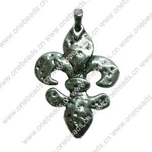 Pendant. Fashion Zinc Alloy jewelry findings. Anchor 35x23mm. Sold by Bag