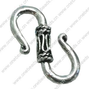 Clasps. Fashion Zinc Alloy jewelry findings. 24x12mm. Sold by KG