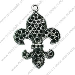 Pendant. Fashion Zinc Alloy jewelry findings. Anchor 40x25mm. Sold by Bag