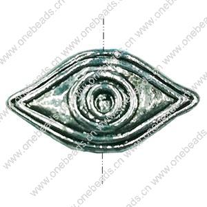 Beads. Fashion Zinc Alloy jewelry findings. Eye 15x8mm. Sold by Bag