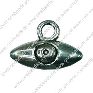 Pendant. Fashion Zinc Alloy jewelry findings. Eye 16x10mm. Sold by Bag