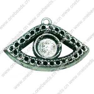 Pendant. Fashion Zinc Alloy jewelry findings. Eye 35x22mm. Sold by Bag