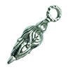 Pendant. Fashion Zinc Alloy jewelry findings. Calabash 39x10mm. Sold by Bag 
