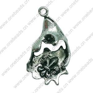 Pendant. Fashion Zinc Alloy jewelry findings. Anchor 25x18mm. Sold by Bag