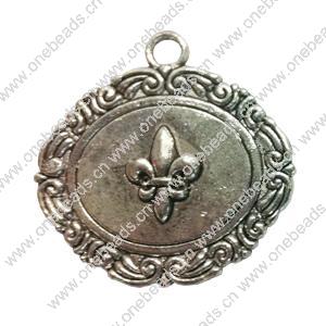 Pendant. Fashion Zinc Alloy jewelry findings.Anchor 35x38mm. Sold by Bag